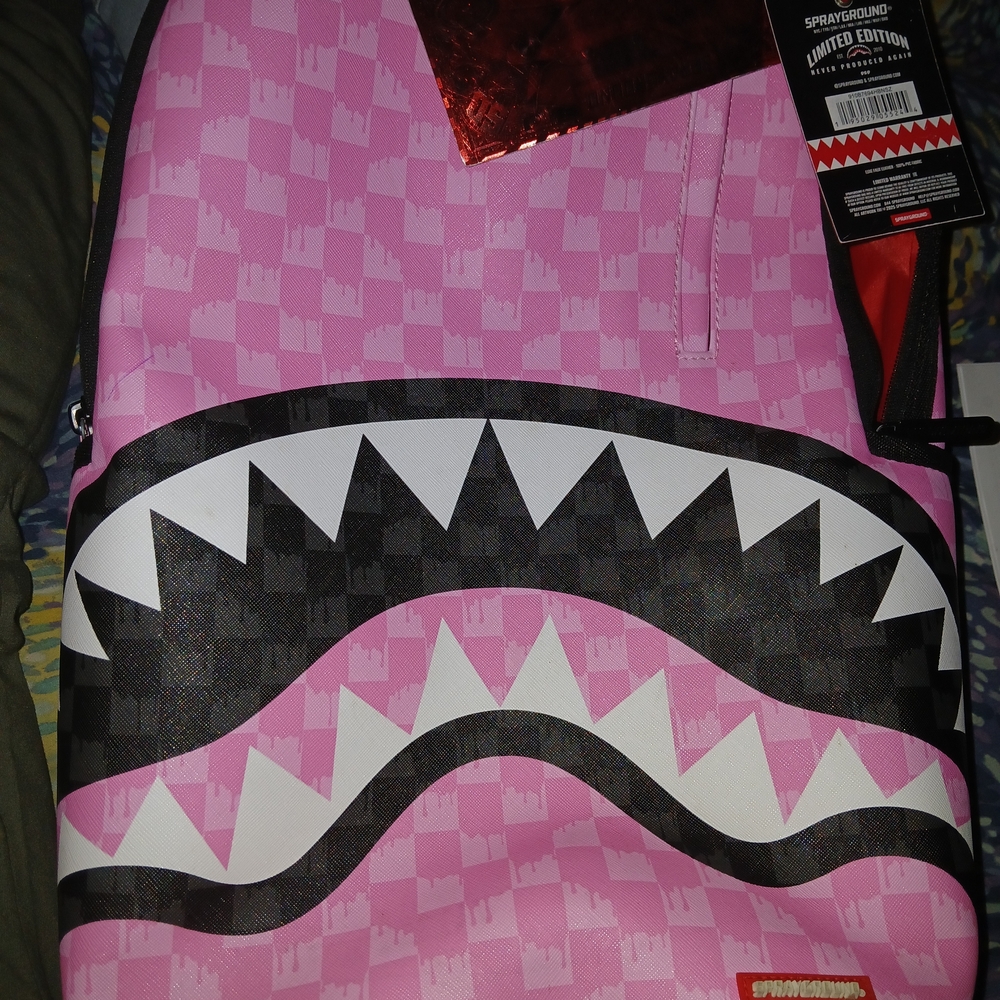 Sprayground Pink Shark Kids Backpack